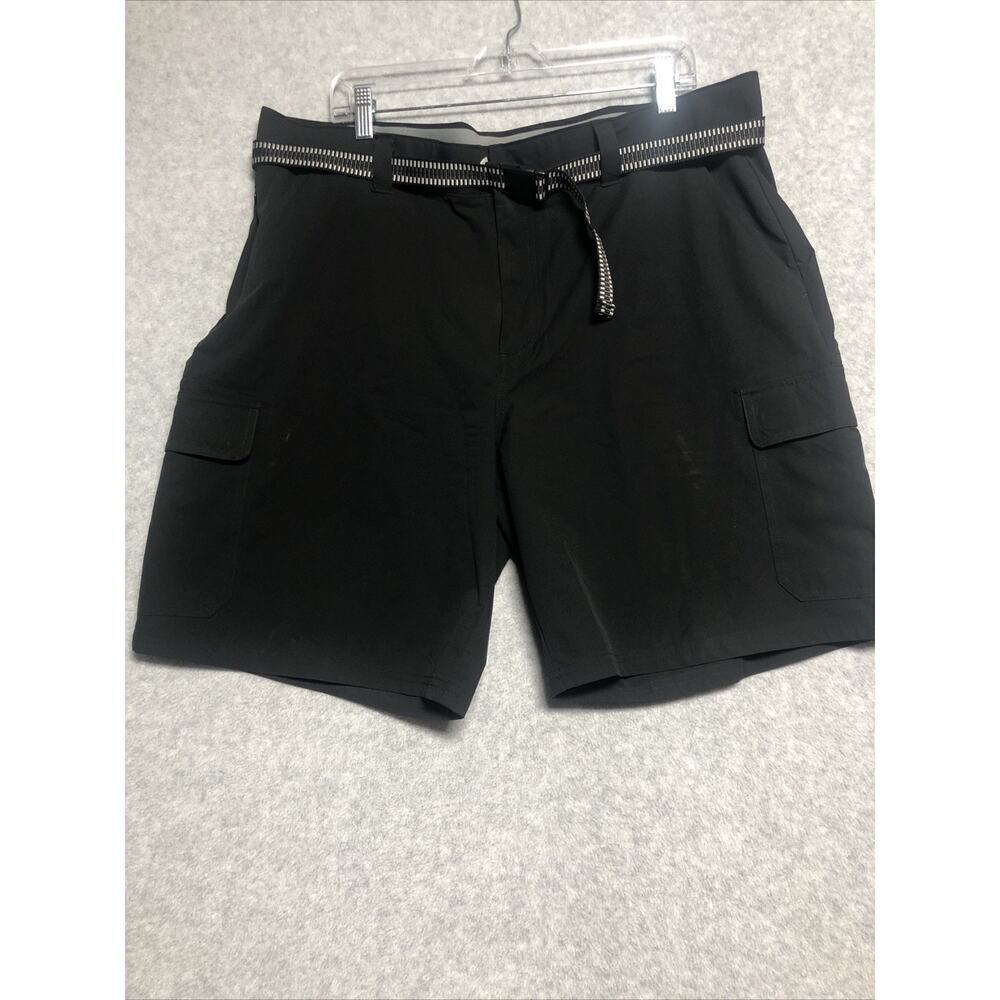 Orvis Men's Cargo Shorts Size 38 Black lightweight tech belt 100% polyester